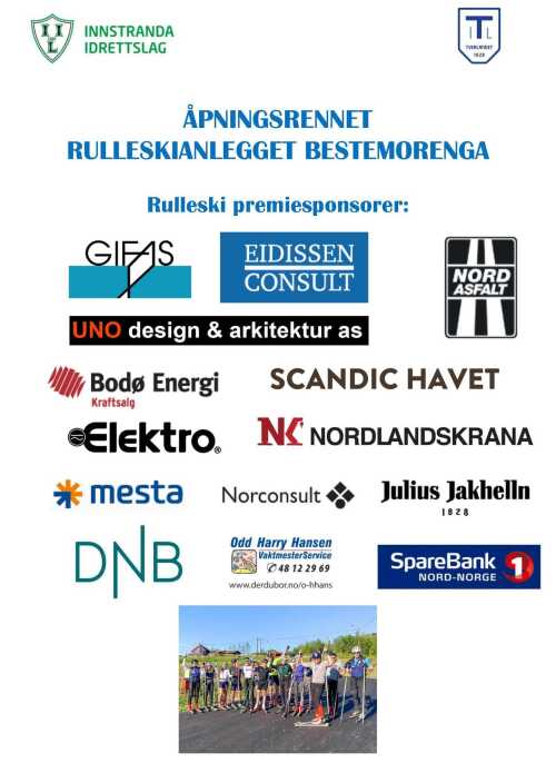 Disse har sponset rulleski som premie til vinnerne i alle klassene!